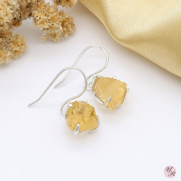 Citrine Rough Earring