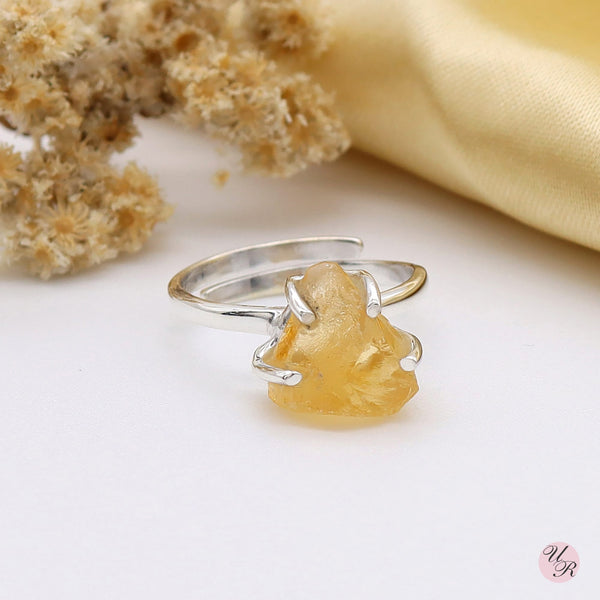 Citrine Rough Ring (Adj.)