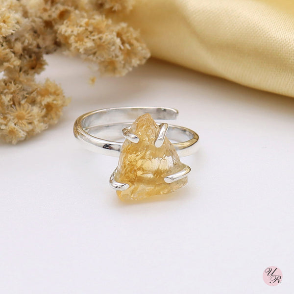 Citrine Rough Ring (Adj.)