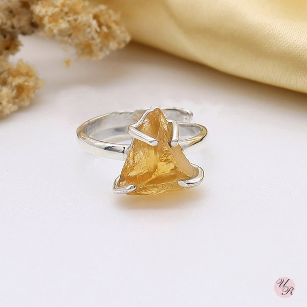 Citrine Rough Ring (Adj.)