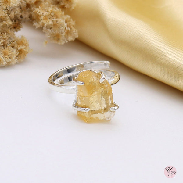 Citrine Rough Ring (Adj.)