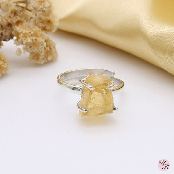 Citrine Rough Ring (Adj.)