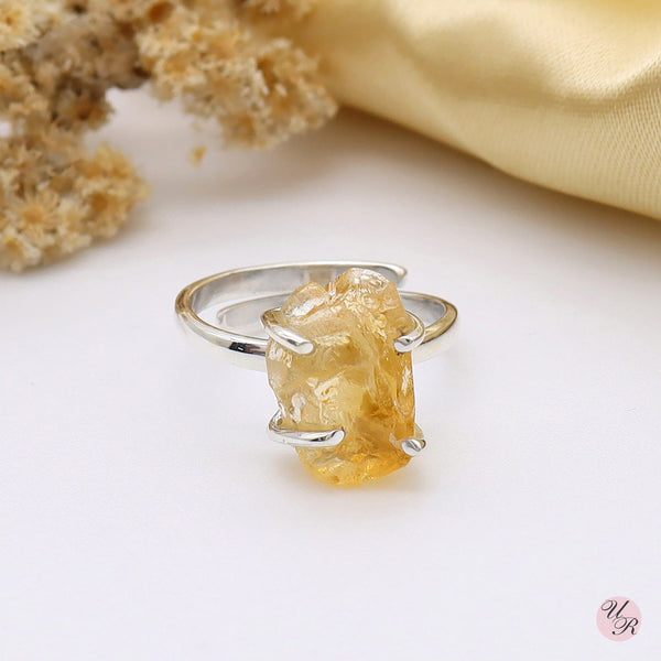 Citrine Rough Ring (Adj.)