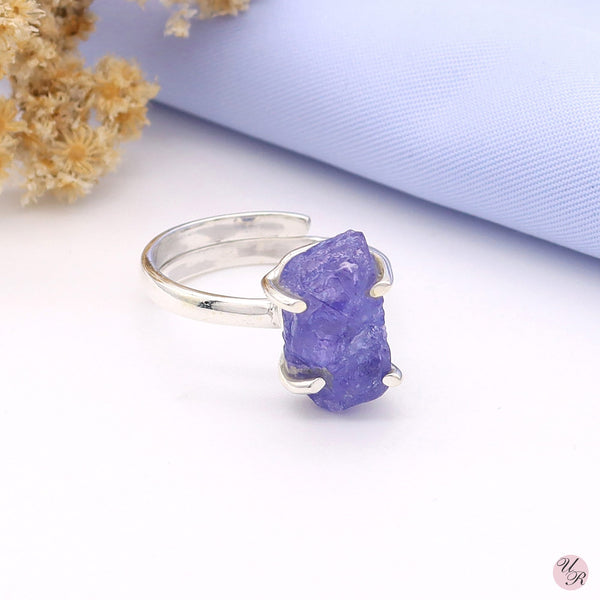 Tanzanite Rough Ring (Adj.)