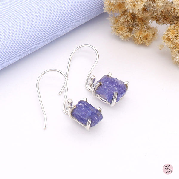 Tanzanite Rough Earring