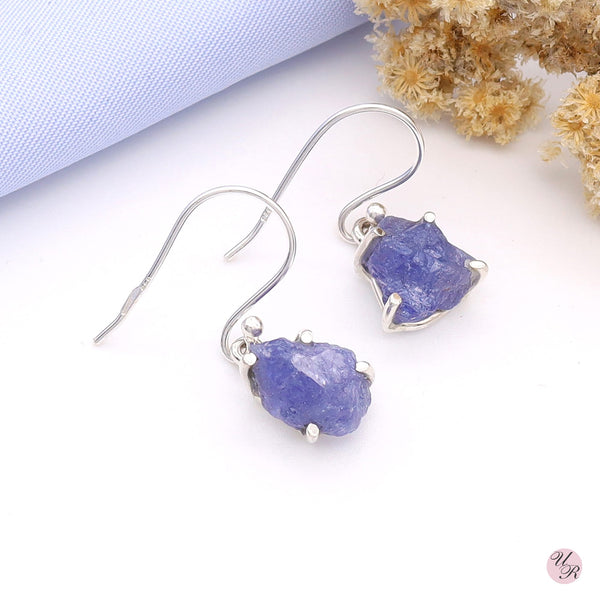 Tanzanite Rough Earring