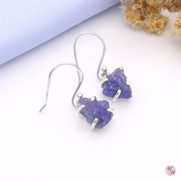 Tanzanite Rough Earring