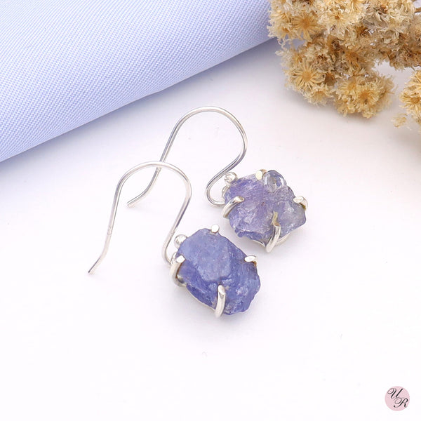 Tanzanite Rough Earring