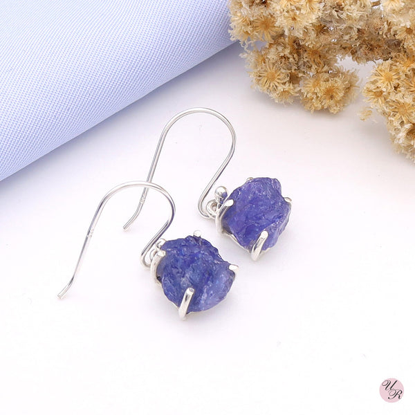 Tanzanite Rough Earring