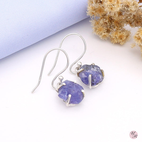 Tanzanite Rough Earring