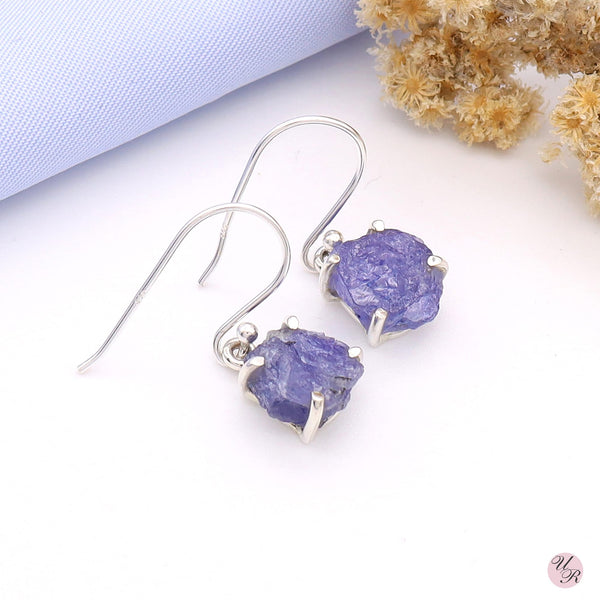 Tanzanite Rough Earring