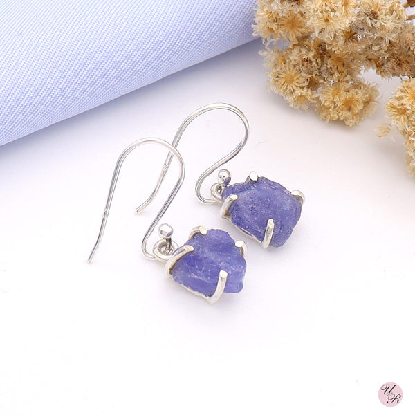 Tanzanite Rough Earring