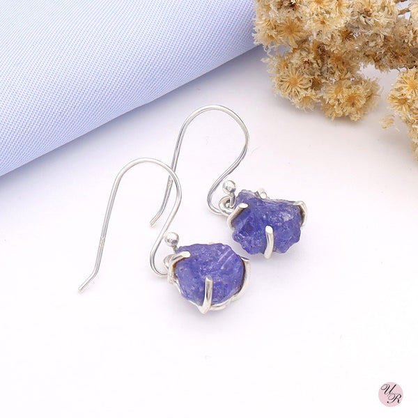 Tanzanite Rough Earring