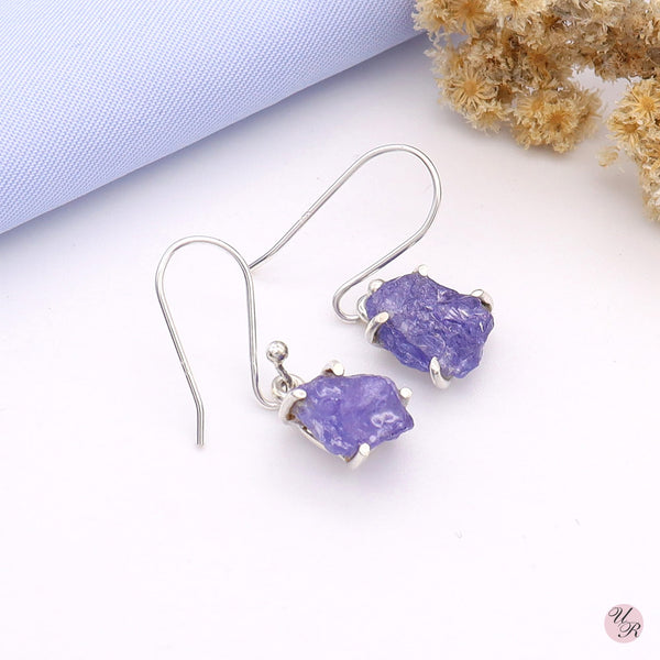 Tanzanite Rough Earring