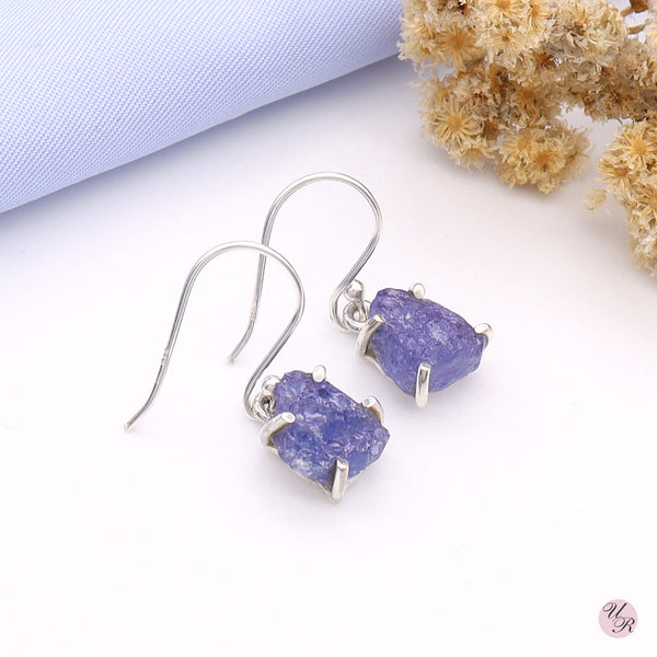 Tanzanite Rough Earring