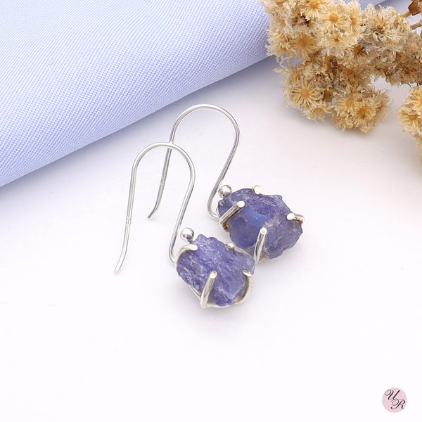 Tanzanite Rough Earring