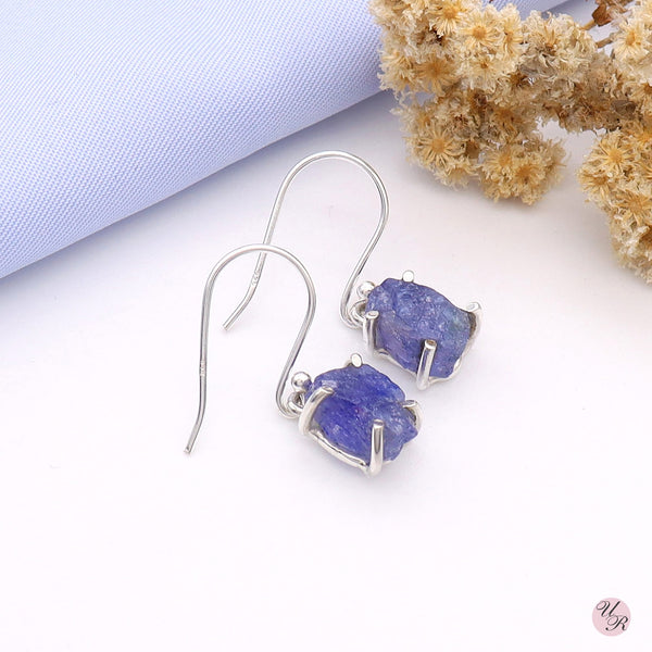 Tanzanite Rough Earring