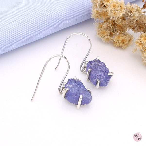 Tanzanite Rough Earring