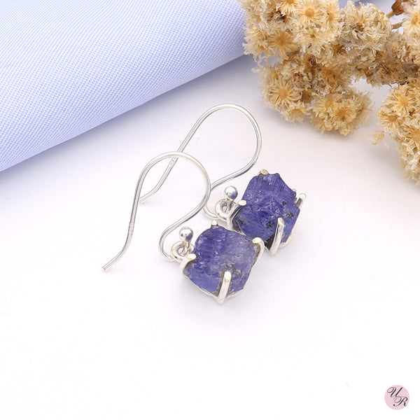 Tanzanite Rough Earring