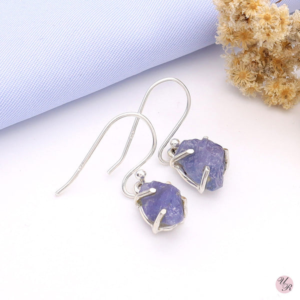 Tanzanite Rough Earring