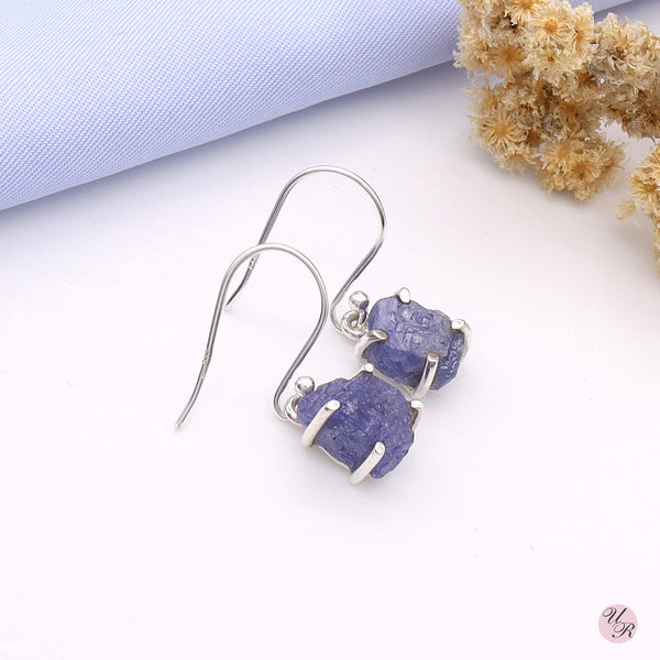 Tanzanite Rough Earring