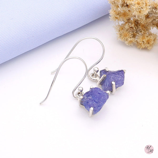 Tanzanite Rough Earring