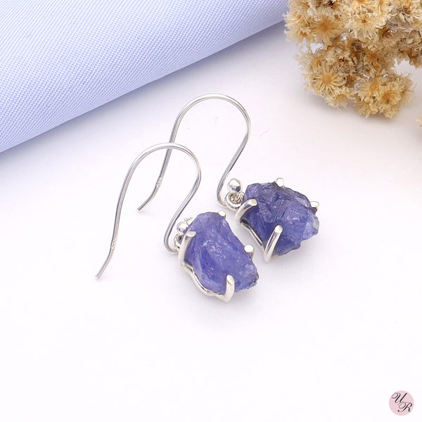 Tanzanite Rough Earring