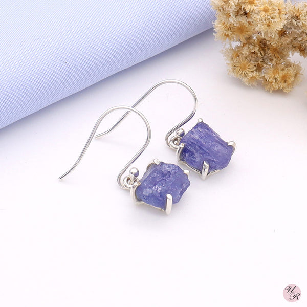 Tanzanite Rough Earring