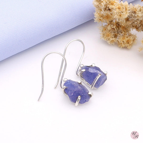 Tanzanite Rough Earring