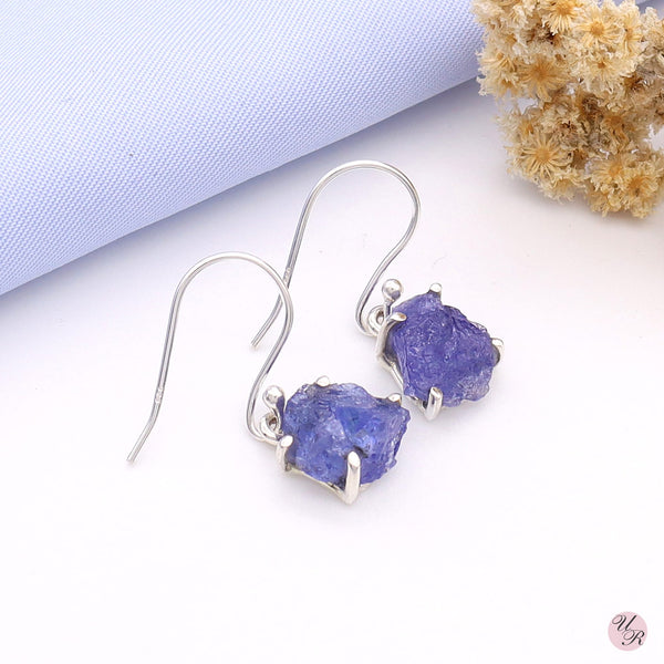 Tanzanite Rough Earring