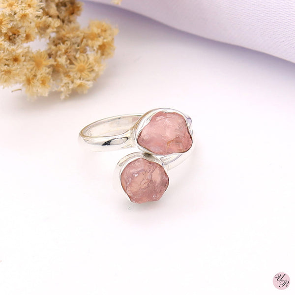 Rose Quartz Rough Ring (Adj.)