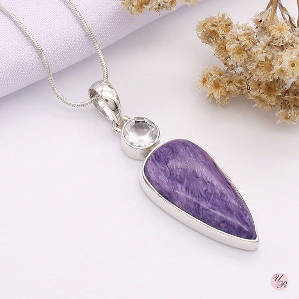Charoite, Crystal Pendant Without Chain