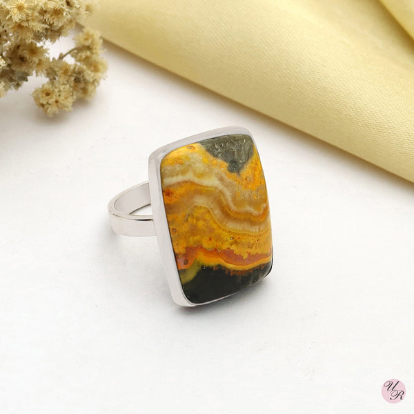 Bumble Bee Jasper Ring (Adj.)