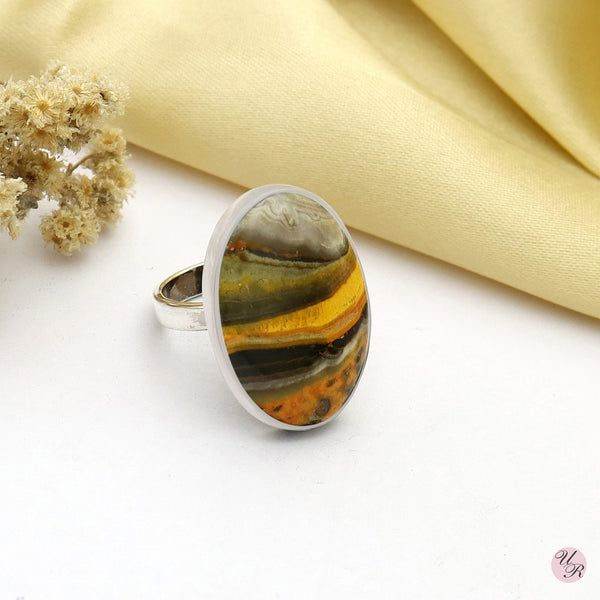 Bumble Bee Jasper Ring (Adj.)