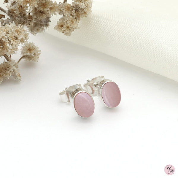 Pink Opal Stud