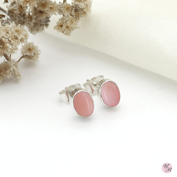 Pink Opal Stud