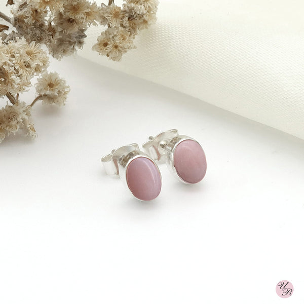 Pink Opal Stud