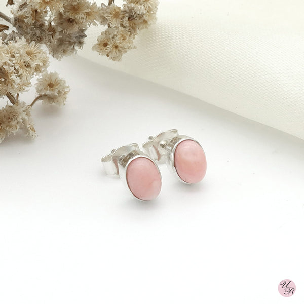 Pink Opal Stud