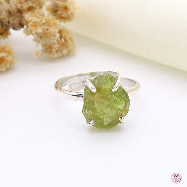 Peridot Rough Ring (Adj.)