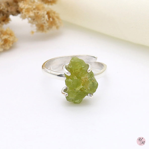 Peridot Rough Ring (Adj.)