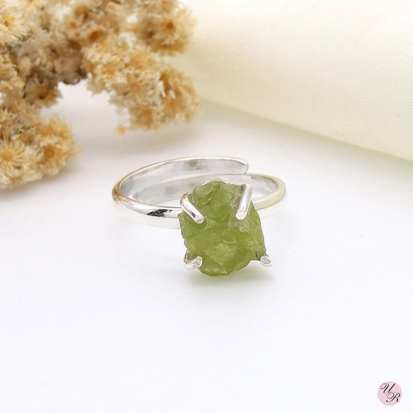 Peridot Rough Ring (Adj.)