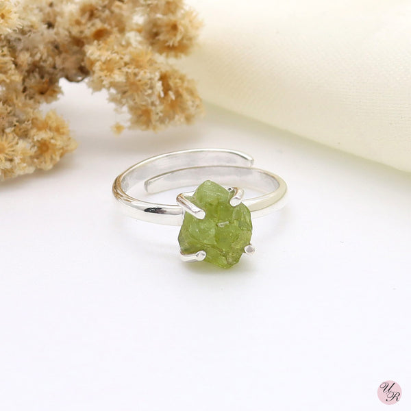 Peridot Rough Ring (Adj.)