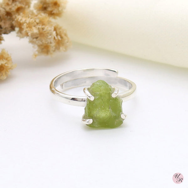 Peridot Rough Ring (Adj.)