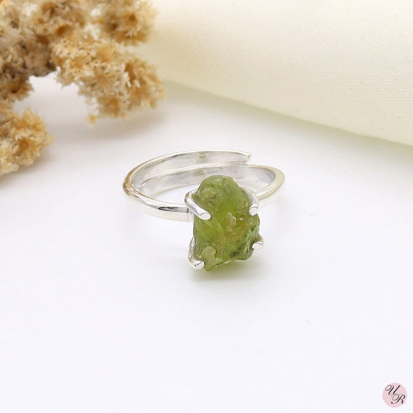 Peridot Rough Ring (Adj.)