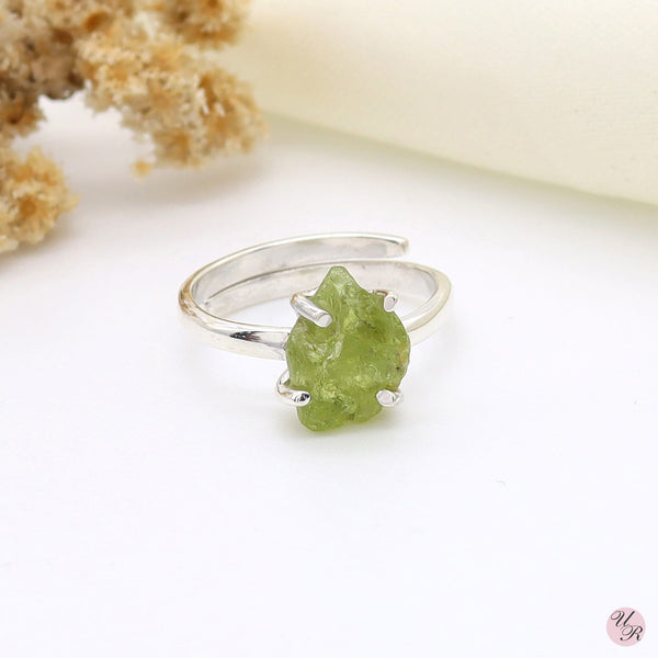 Peridot Rough Ring (Adj.)