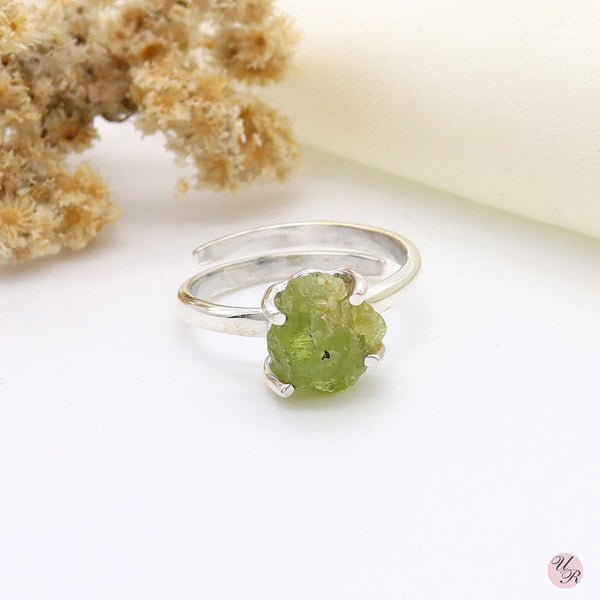 Peridot Rough Ring (Adj.)