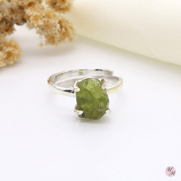 Peridot Rough Ring (Adj.)