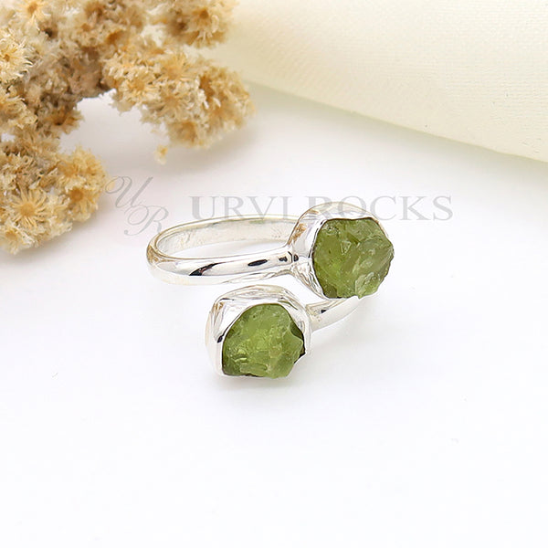 Peridot Rough Ring