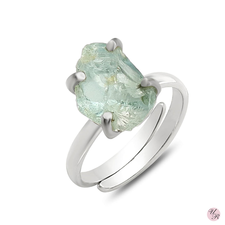 Aquamarine Rough Ring 