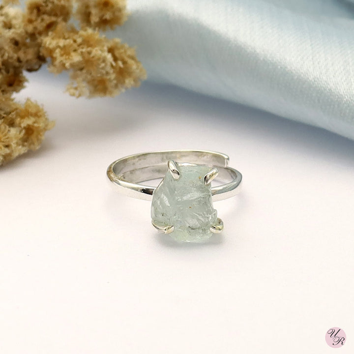 Aquamarine Rough Ring